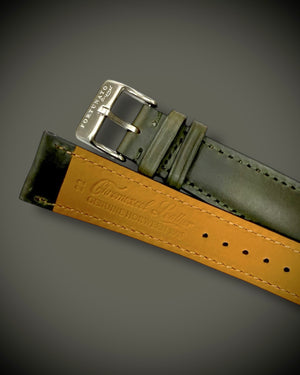 HORWEEN CHROMEXCEL COWHIDE LEATHER GREEN STRAP