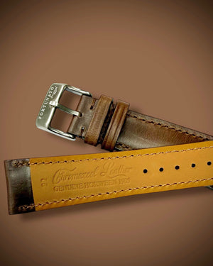 HORWEEN CHROMEXCEL COWHIDE LEATHER BROWN STRAP