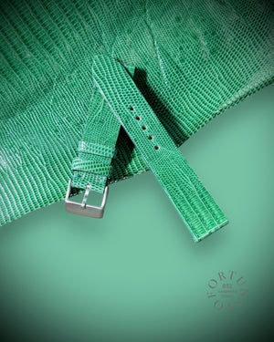 Green genuine Lizard strap