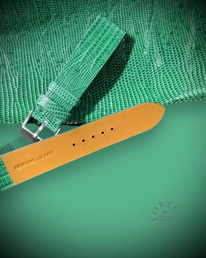 Green genuine Lizard strap