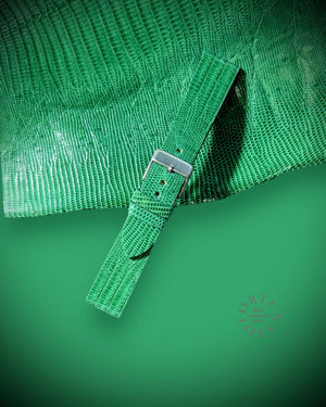 Green genuine Lizard strap