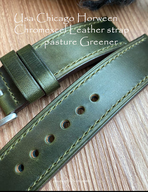 Horween Chromexcel Leather Strap < PAN-HC-204231-H >flat padding3.5mm